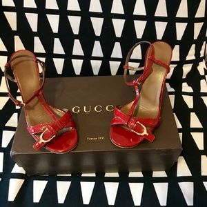 Gucci Red Sandals